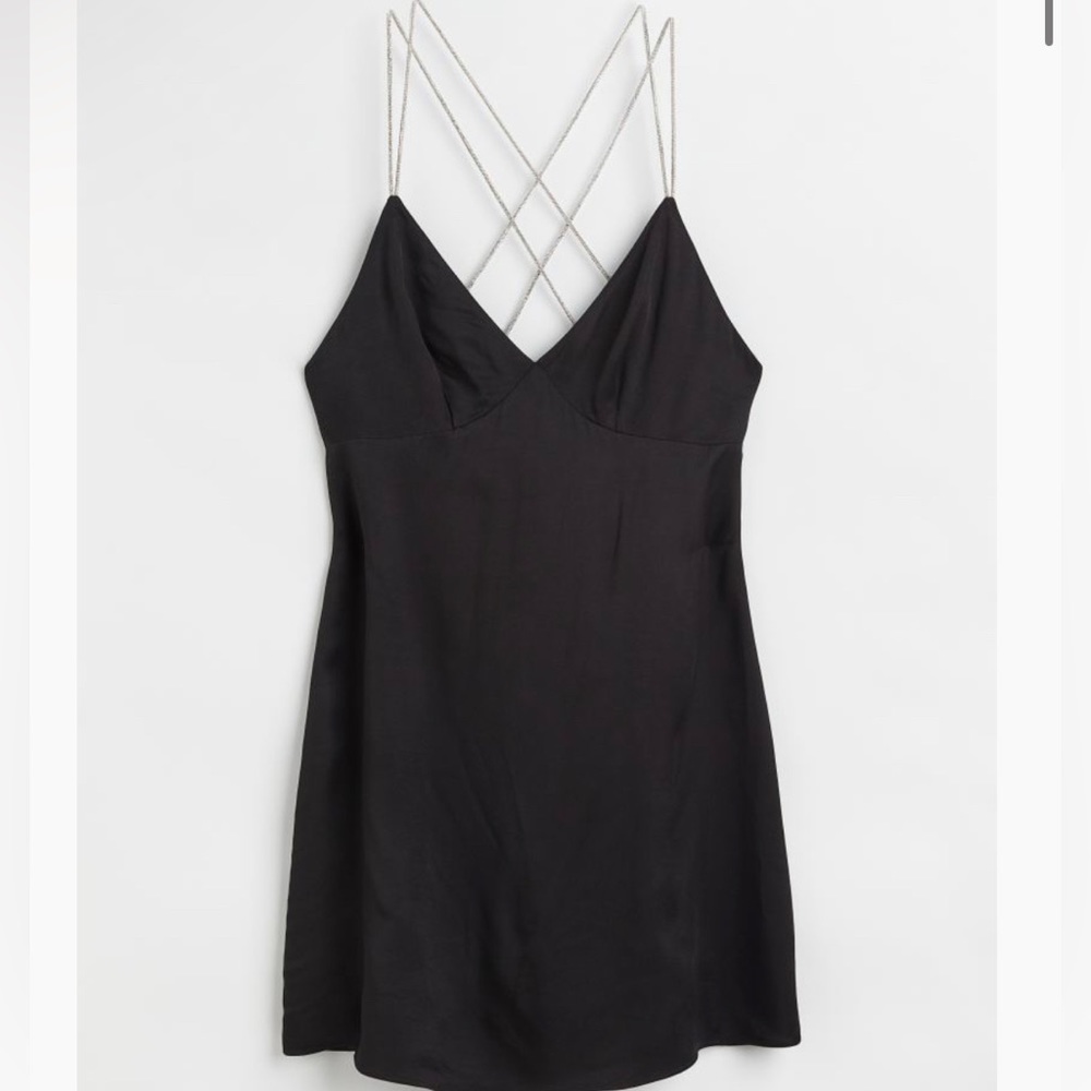 Rhinestone Strap Mini Dress